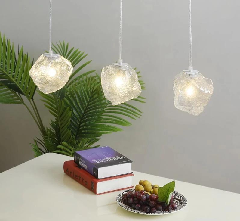 Lysekrone i glas & jern – Nore | Integreret LED