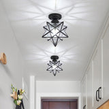 Loftlampe i metal med stjerneform – moderne semi-plafond