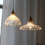 Glaspendel med skiveform – midcentury hængelampe