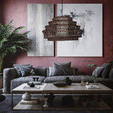 Moderne rattanpendel med burform
