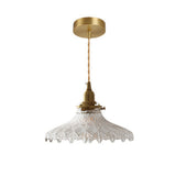Glaspendel med skiveform – midcentury hængelampe