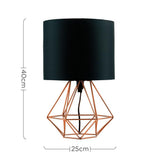 Bordlampe i metal – Duka | Geometrisk ramme