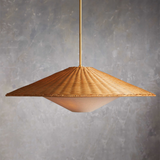 Rattanpendel i zen-stil – retro håndflettet hængelampe