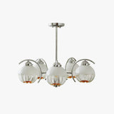 Lysekrone i glas med blomsterform – moderne klassisk loftlampe til stuen