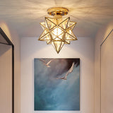 Loftlampe i metal med stjerneform – moderne semi-plafond