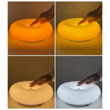 Bordlampe i glas med donutform