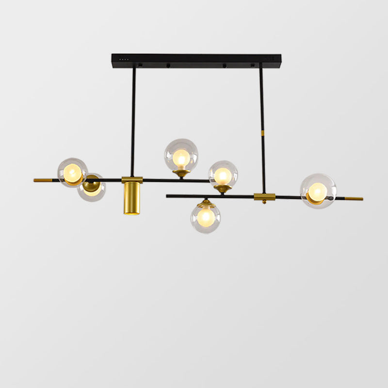 Sputnik-lysekrone med LED og 7 lyskilder – moderne loftlampe til stuen