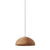 Retro rattanpendel med kuppelform til spisestuen