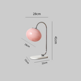 Bordlampe i metal og glas med marshmallow-form