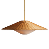 Rattanpendel i zen-stil – retro håndflettet hængelampe