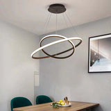 LED-lysekrone med hængende ring – loftlampe til stuen