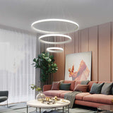 LED-lysekrone med hængende ring – loftlampe til stuen
