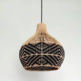 Vintage håndflettet rattanpendel