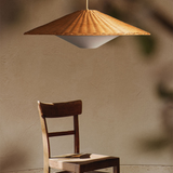 Rattanpendel i zen-stil – retro håndflettet hængelampe