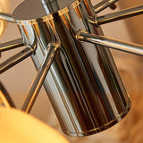 Lysekrone i glas med blomsterform – moderne klassisk loftlampe til stuen