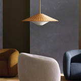 Rattanpendel i zen-stil – retro håndflettet hængelampe