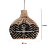 Vintage håndflettet rattanpendel