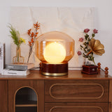Bordlampe i glas – moderne rund