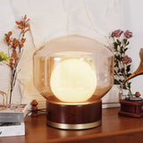 Bordlampe i glas – moderne rund