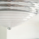 LED-loftlampe i krom – nordisk enkel loftbelysning