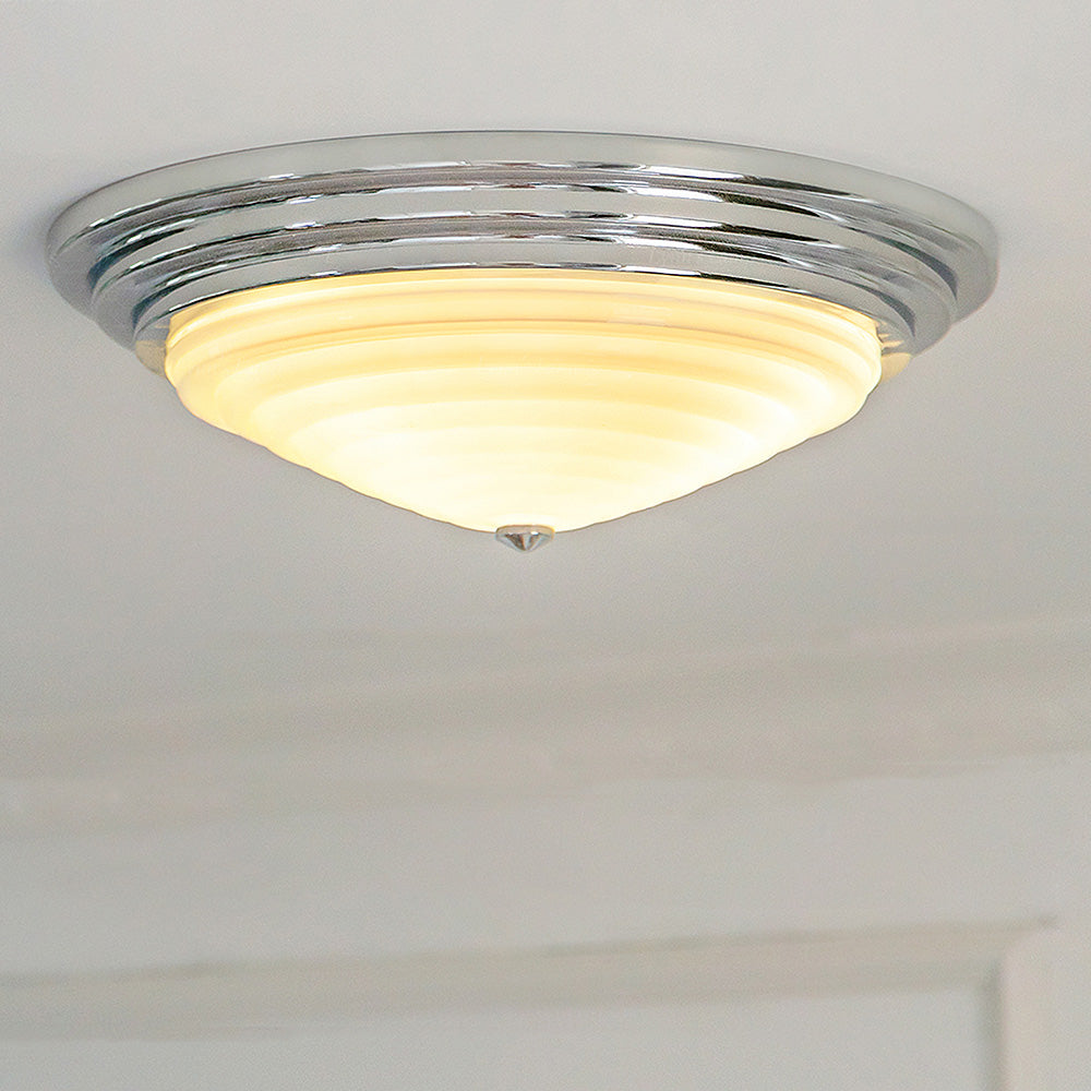 LED-loftlampe i krom – nordisk enkel loftbelysning