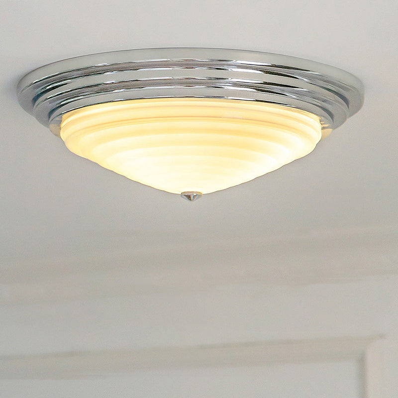 LED-loftlampe i krom – nordisk enkel loftbelysning