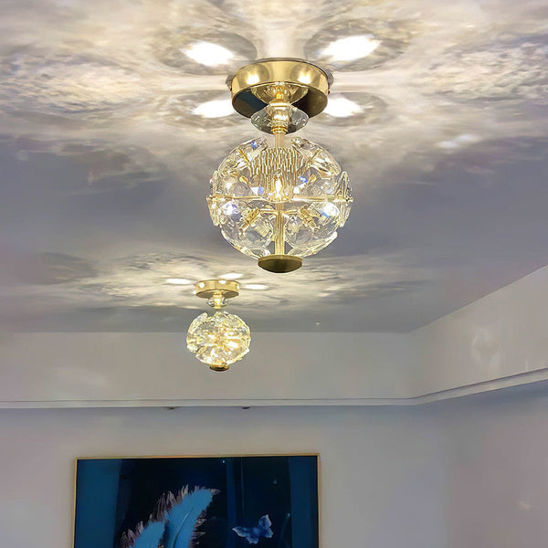 LED-loftlampe formet som en krystalkugle – loftbelysning