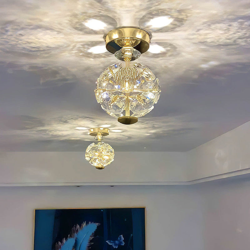 LED-loftlampe formet som en krystalkugle – loftbelysning
