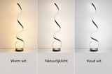 Gulvlampe med spiralform – minimalistisk dæmpbar standerlampe