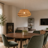 Moderne rattanpendel med burform