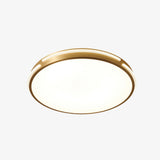 LED-loftlampe i kobber og guld – rund loftbelysning til stuen