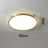 LED-loftlampe i kobber og guld – rund loftbelysning til stuen