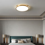LED-loftlampe i kobber og guld – rund loftbelysning til stuen