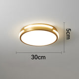 LED-loftlampe i kobber og guld – rund loftbelysning til stuen