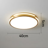 LED-loftlampe i kobber og guld – rund loftbelysning til stuen
