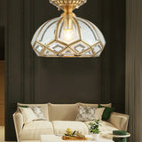 Loftlampe i kobber med geometrisk form – loftbelysning til gangen