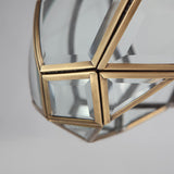 Loftlampe i kobber med geometrisk form – loftbelysning til gangen