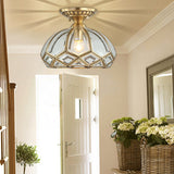 Loftlampe i kobber med geometrisk form – loftbelysning til gangen