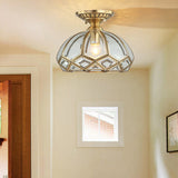 Loftlampe i kobber med geometrisk form – loftbelysning til gangen