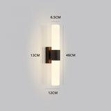Nordisk aflang LED-væglampe i metal