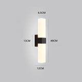 Minimalistisk prismeformet LED-væglampe i metal