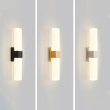 Minimalistisk prismeformet LED-væglampe i metal
