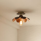 Loftlampe i jern til stuen (brun) – loftbelysning