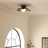 Loftlampe i jern til stuen (brun) – loftbelysning