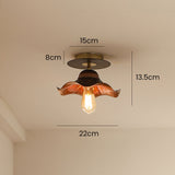 Loftlampe i jern til stuen (brun) – loftbelysning