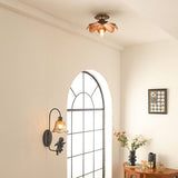 Loftlampe i jern til stuen (brun) – loftbelysning