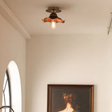 Loftlampe i jern til stuen (brun) – loftbelysning