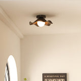 Loftlampe i jern til stuen (brun) – loftbelysning