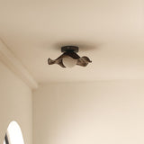 Loftlampe i jern til stuen (brun) – loftbelysning