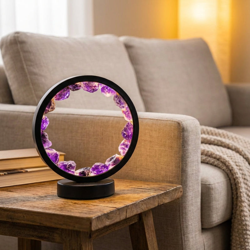 Bordlampe med ringform – dekorativ stemningslampe med 30 indstillinger